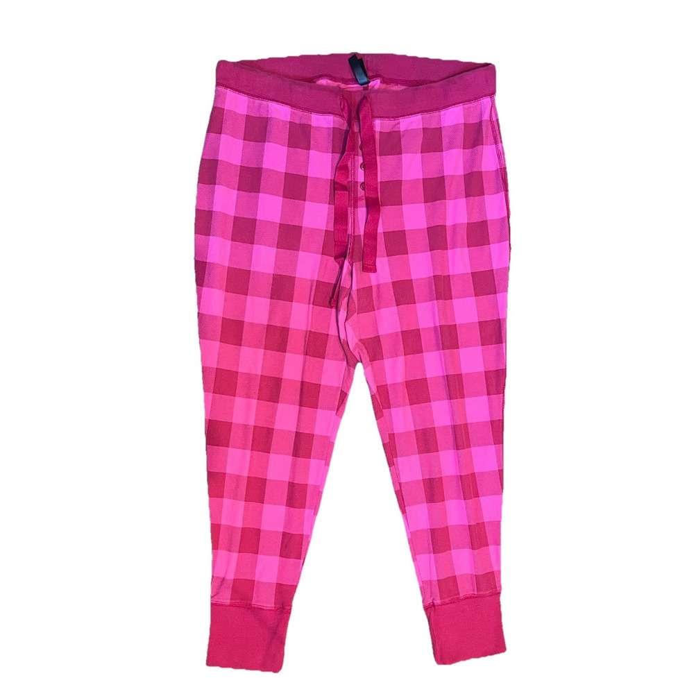 Torrid Sleep Pants‎ Sz 2 Pink Plaid Jogger Pajama Lounge Plus Soft Elastic Waist